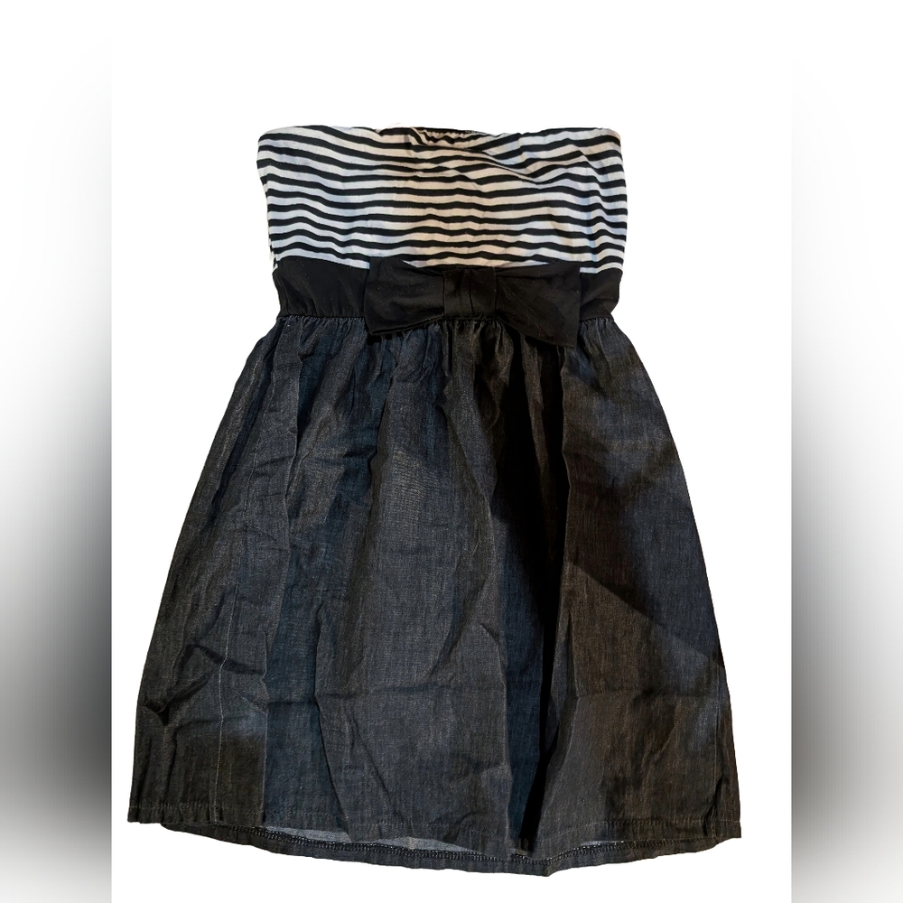 2/22$ Twik Black and White Striped Dress